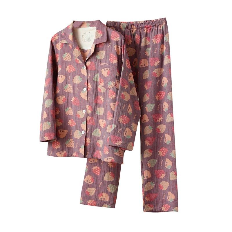 无侧缝 女士纯棉色织双层纱家居服套装睡衣睡裤起居服春秋款女装,女士内衣/男士内衣/家居服,睡衣/家居服套装,淘宝优惠券,粉丝福利购,淘宝优惠卷