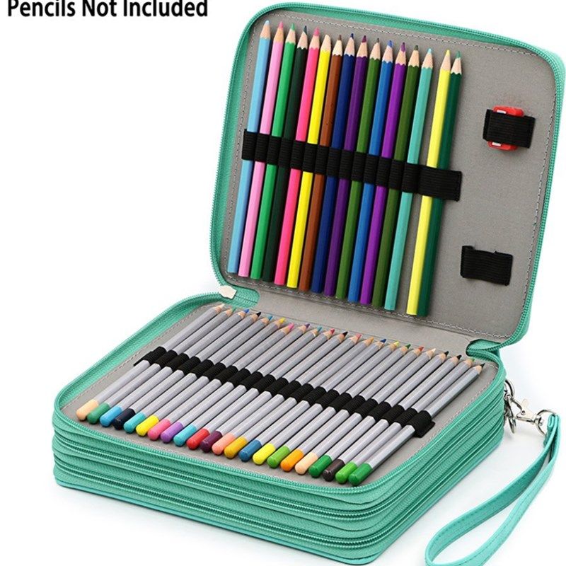 人气125孔大容量多功能素描画笔彩色铅笔袋120色笔帘文具盒收纳包,文具电教/文化用品/商务用品,笔袋,淘宝优惠券,粉丝福利购,淘宝优惠卷