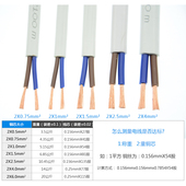 1.5平方硬软芯纯铜芯平行护套线 金联宇电线电缆国标2X0.5 0.75