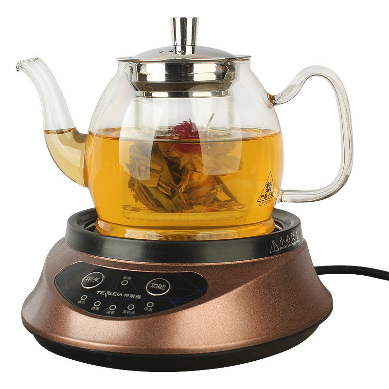 电热炉家用煮茶器玻璃小型煮茶壶保温恒温茶座迷你加热花茶泡茶壶