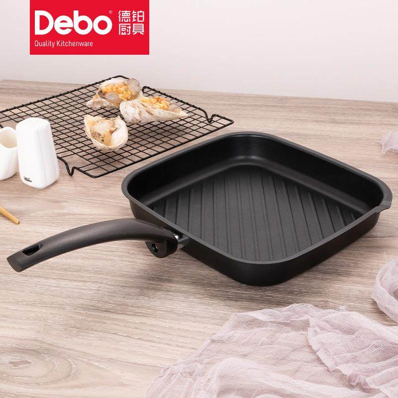 煎锅平底少不粘牛排煎蛋牛扒锅德铂debo柯蒂斯烟煎然气灶适用