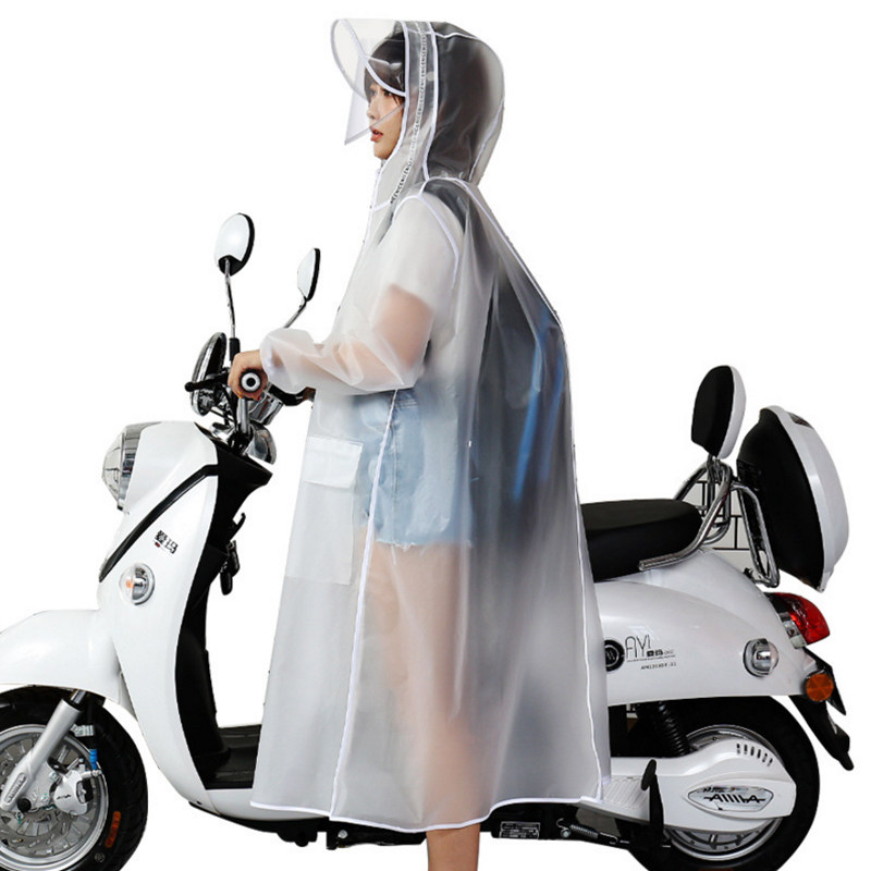 户外加长雨衣男女成人环保加厚双帽檐雨披徒步自行电动车雨衣单人