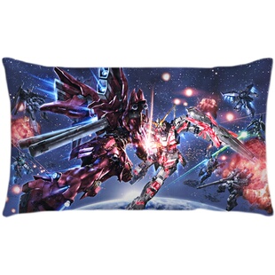 DIY卡通动漫高达儿童学生家用枕套单人单个48cmx74cm磨毛枕头套子