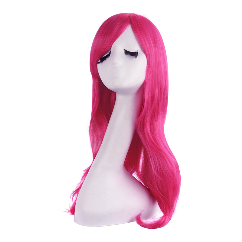 潼漫 cos假发女长发动漫高温丝玫红色齐斜刘海万用微卷70cm全头套,美发护发/假发,演出假发,淘宝优惠券,粉丝福利购,淘宝优惠卷