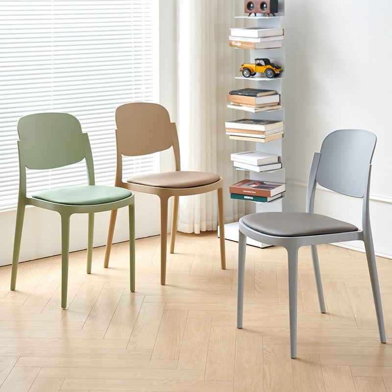 北欧简约塑料椅子家用餐椅成人休闲创意书桌椅懒人靠背凳子网红,住宅家具,餐椅,淘宝优惠券,粉丝福利购,淘宝优惠卷