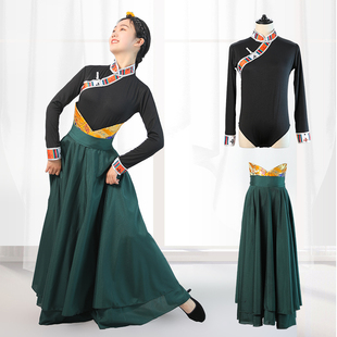 长裙大裙摆藏族服装女藏族舞蹈服演出服装长款套装半身裙藏式裙子