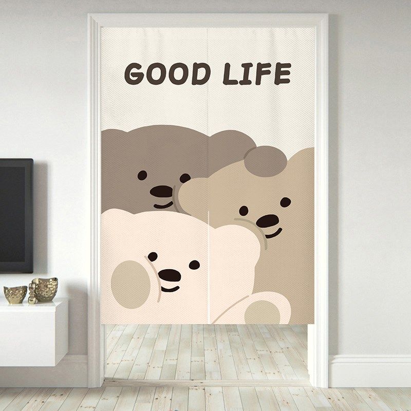 门帘隔断帘卡通家用客厅布帘卧室卫生间遮挡帘厨房半帘免打孔挂帘,居家布艺,门帘,淘宝优惠券,粉丝福利购,淘宝优惠卷