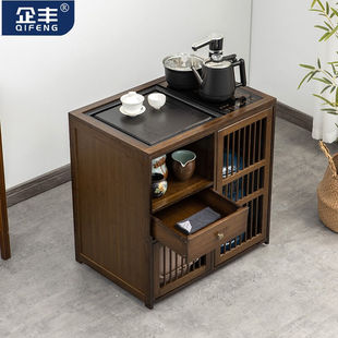企丰可移动茶台茶车家用茶水柜非实木小茶桌茶几功夫茶具套组烧水