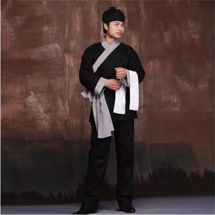 成人古装汉服男女店小二酒店服务员衣服古代农民武大郎表演出服装