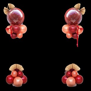 气球路引圆形底座伸缩杆立柱开业活动门口生日氛围波波球布置装饰