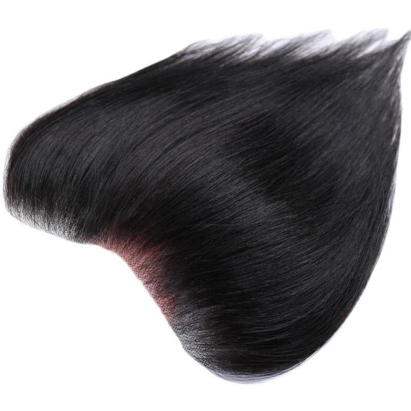 男士发际线刘海假发贴前额生物头皮隐形无痕真人发刘海片男生头发