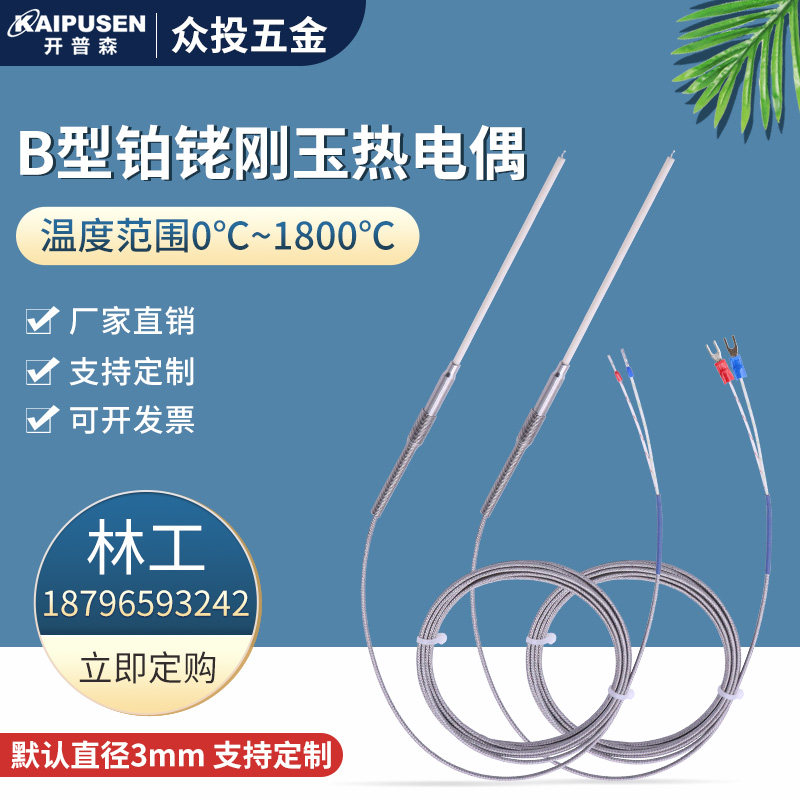 B型小铂铑热电偶高温马弗炉电窑专用WRP-100可做S型R型探头传感器,五金/工具,热电偶,淘宝优惠券,粉丝福利购,淘宝优惠卷