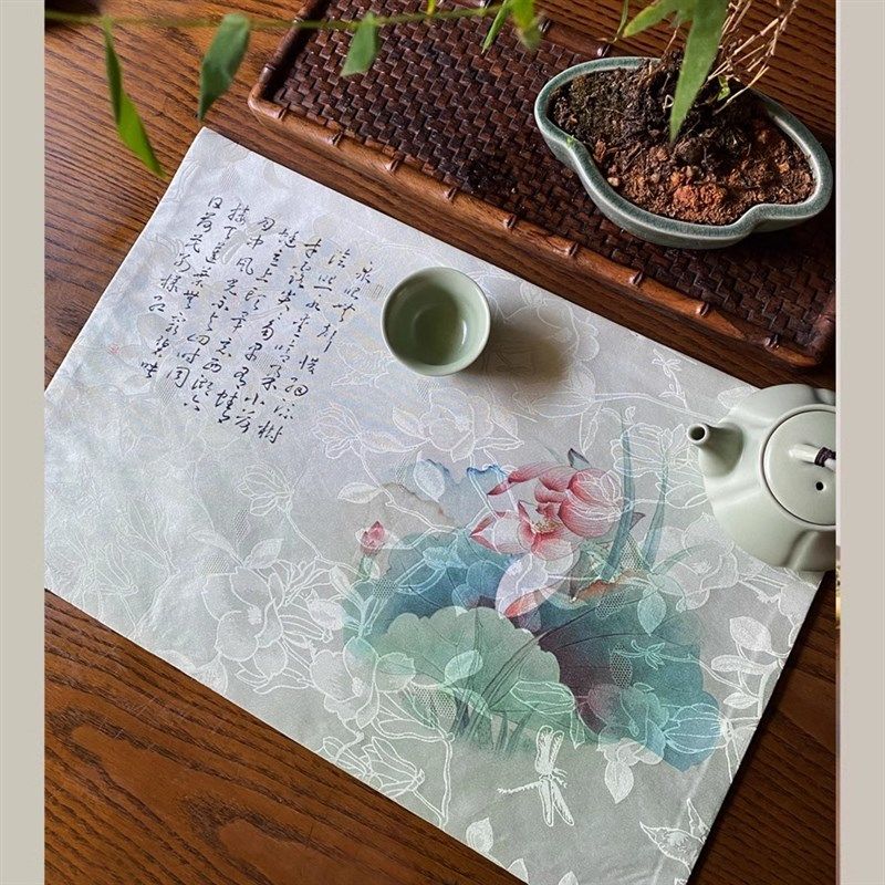 茶席新中式防水禅意桌旗壶承隔热垫复古桌布日式茶具茶巾茶道配件,居家布艺,茶席,淘宝优惠券,粉丝福利购,淘宝优惠卷