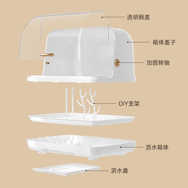 桌面防尘杯架收纳置物架水杯玻璃杯茶杯托盘沥水杯架子杯子收纳盒,厨房/烹饪用具,碗架,淘宝优惠券,粉丝福利购,淘宝优惠卷