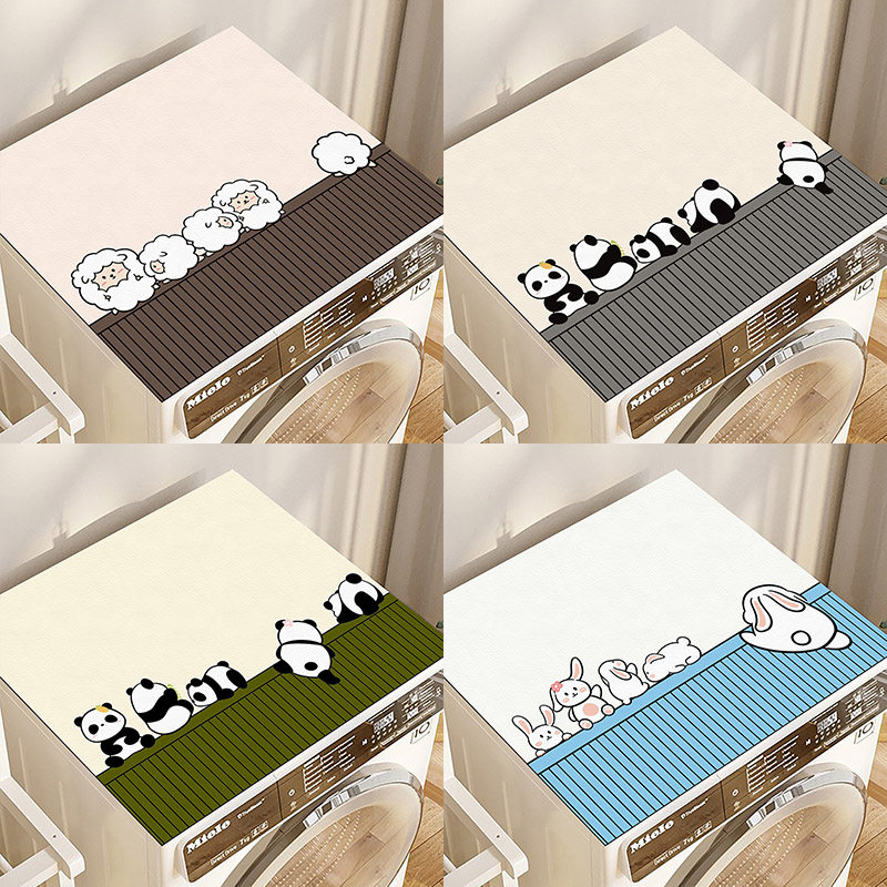 滚筒式自动洗衣机罩垫卡通冰箱盖布吸水防尘盖垫免洗万能牀头柜垫,居家布艺,万能盖巾,淘宝优惠券,粉丝福利购,淘宝优惠卷