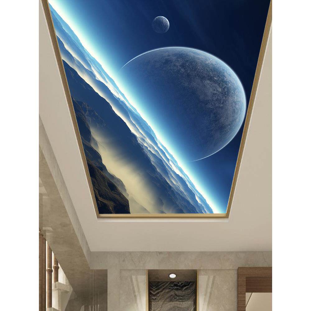 艺术玻璃星空亚克力吊顶装饰客厅过道走廊顶部天花透光板造型灯板