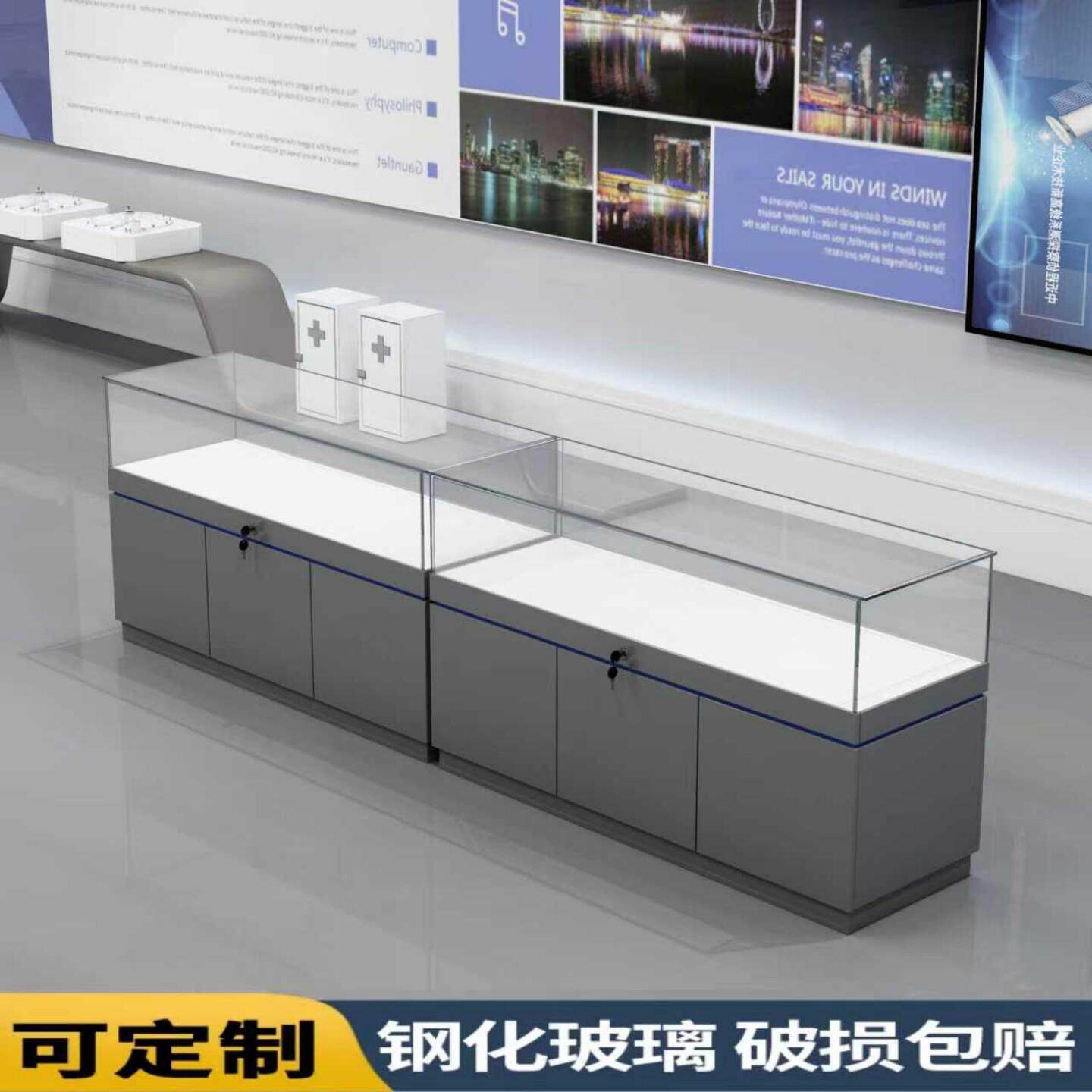 玻璃展示柜珠宝首饰展柜陈列展示柜商场展示柜博物馆文物陈列柜台