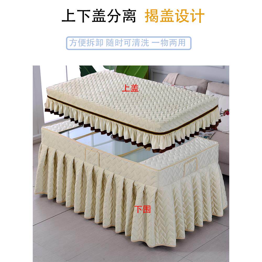 加厚暖绒电炉罩烤火桌子罩长方形新款裙电暖炉桌罩取暖烤火被定做
