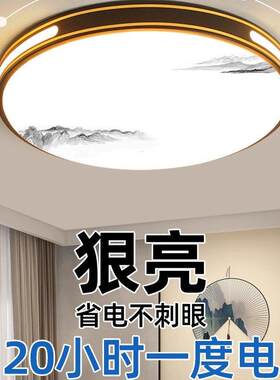 新中式led吸顶灯卧室灯简约现代大气客厅灯餐厅阳台过道新款灯具