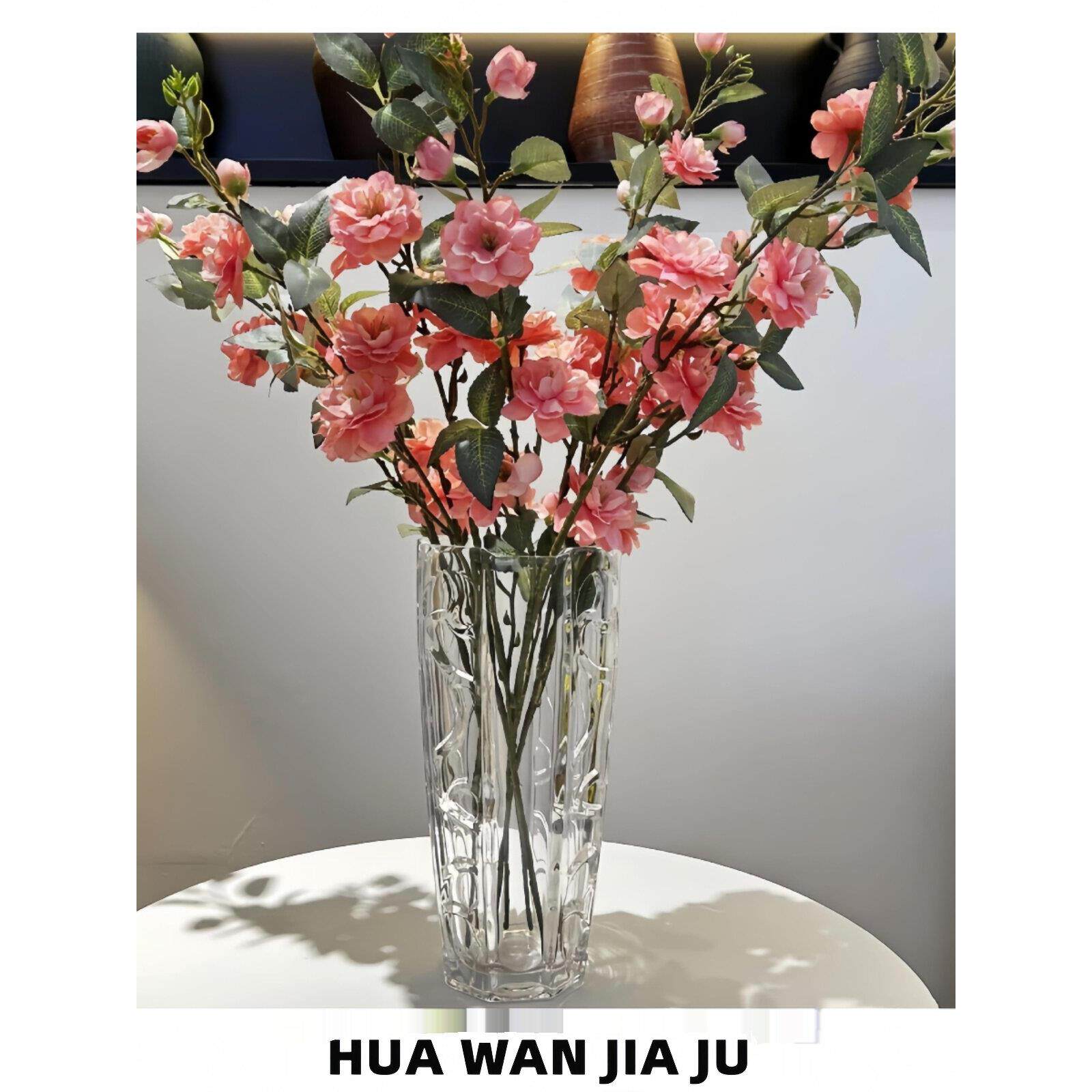 明赫 | 轻奢加厚水晶玻璃花瓶插花富贵竹花器客厅装饰插花