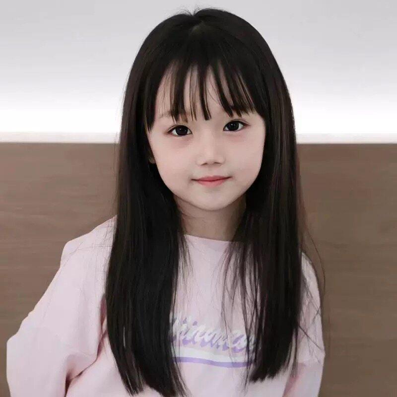 儿童假发头套女孩可爱大童长直发时尚表演淑女韩版自然小学生