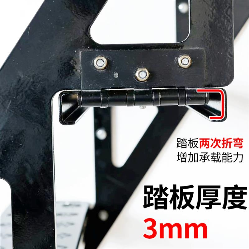 伸缩折叠梯子家用伸缩梯折叠梯阁楼室内升降楼梯钢制贴墙铝合金