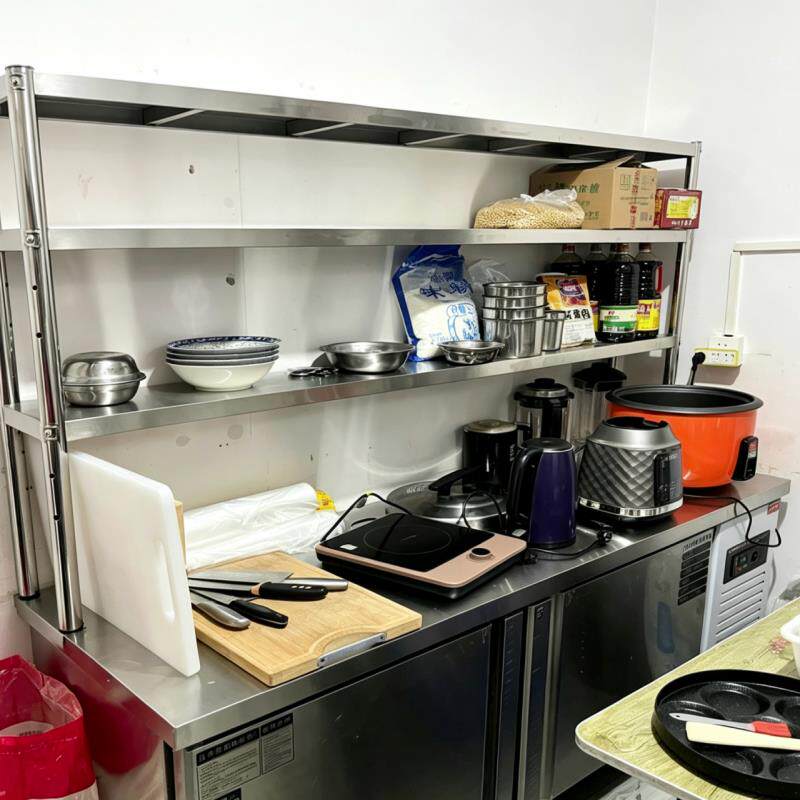 不锈钢立架两三层奶茶店台上架加厚多层调料碗架厨房置物架水池上
