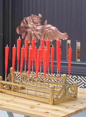 不锈钢蜡烛架子烛台插竹签蜡烛寺庙佛堂香烛座家供奉寺庙供香烛