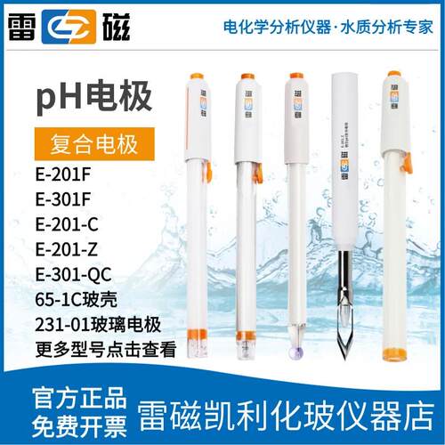 雷磁正品pH探头PH复合电极