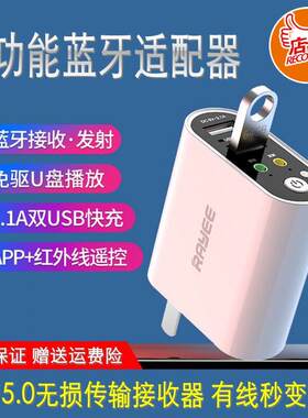 雷翼蓝牙接收器转音响5.0无失真台式电脑aux音频传输发射免驱配接