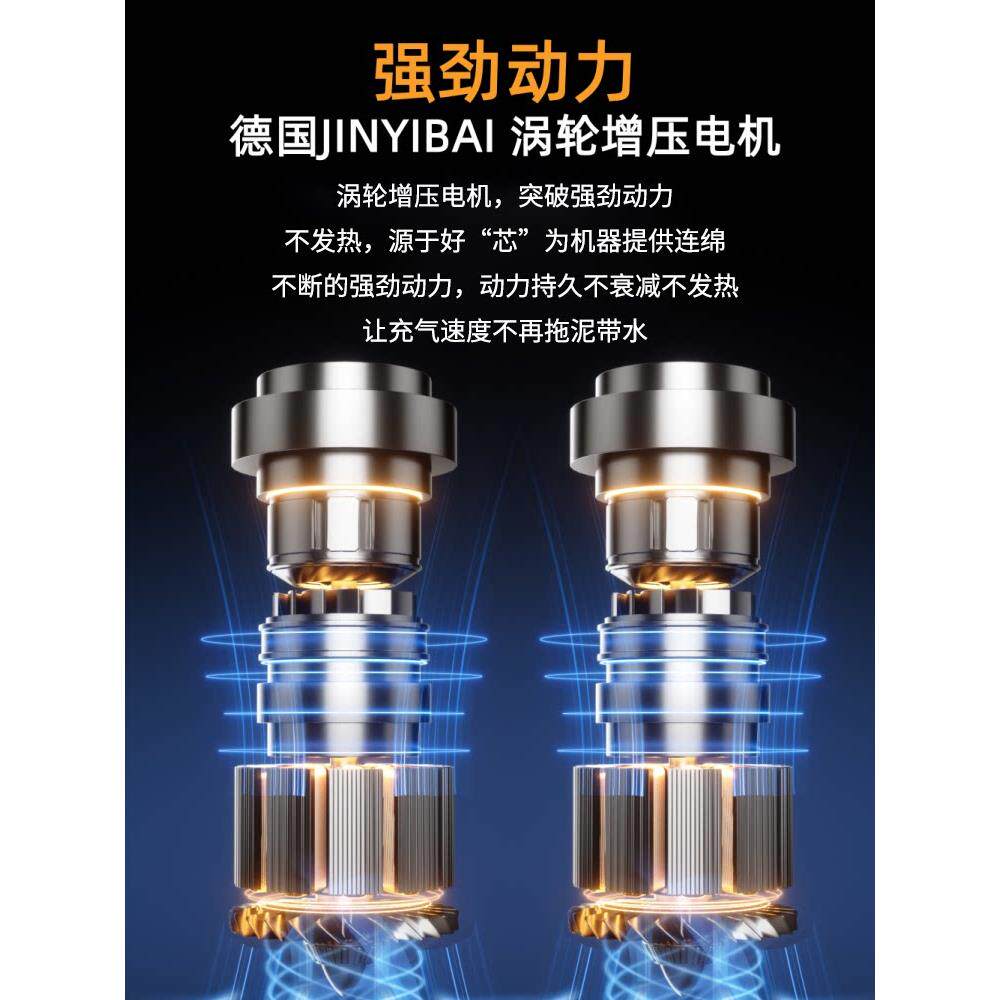 双缸车载充气泵打气筒电动小轿车越野车SUV专用自动加气带测胎压