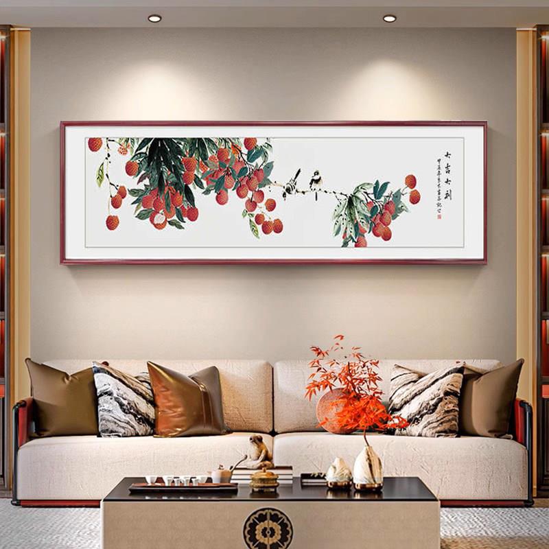 新中式鸟语花香国画客厅沙发背景墙面画新款装饰画卧室床头挂画