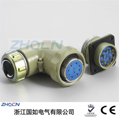 航空插头插座弯型YD28-4芯连接器YD28K10TR YD28K4TR YD28K7TR