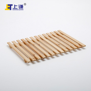 上谦面包房烘焙坊食品店中岛边柜推品台杉木松木托板木条格栅定制