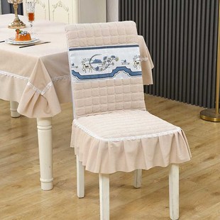 直背全包椅子套罩餐厅餐桌餐椅套子中式通用饭店靠背一体凳坐套罩