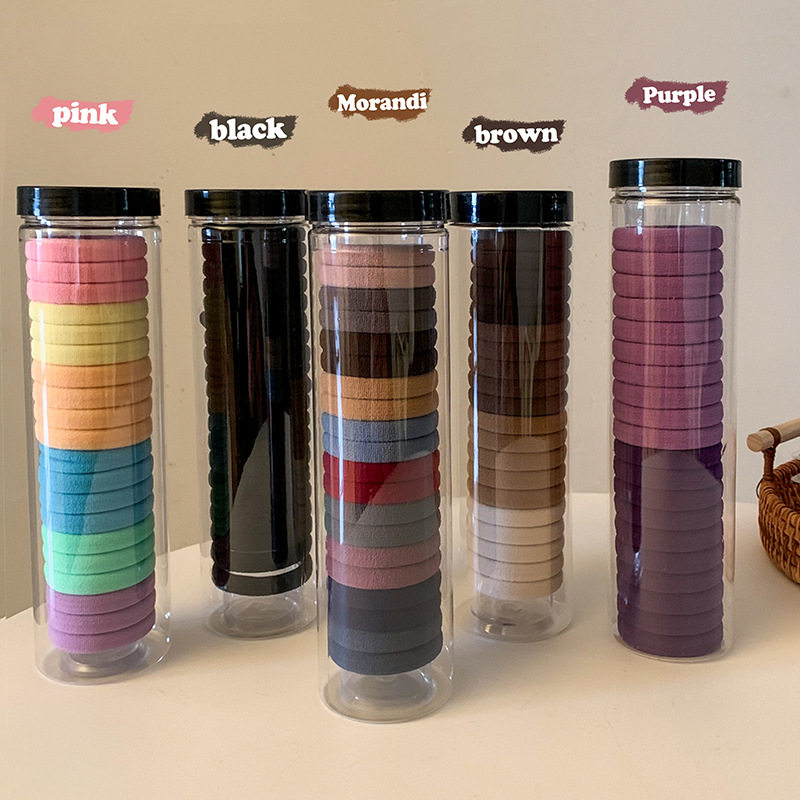 【严选】罐装发圈毛巾圈大号无缝接发绳扎头头绳,特色手工艺,中国结,淘宝优惠券,粉丝福利购,淘宝优惠卷