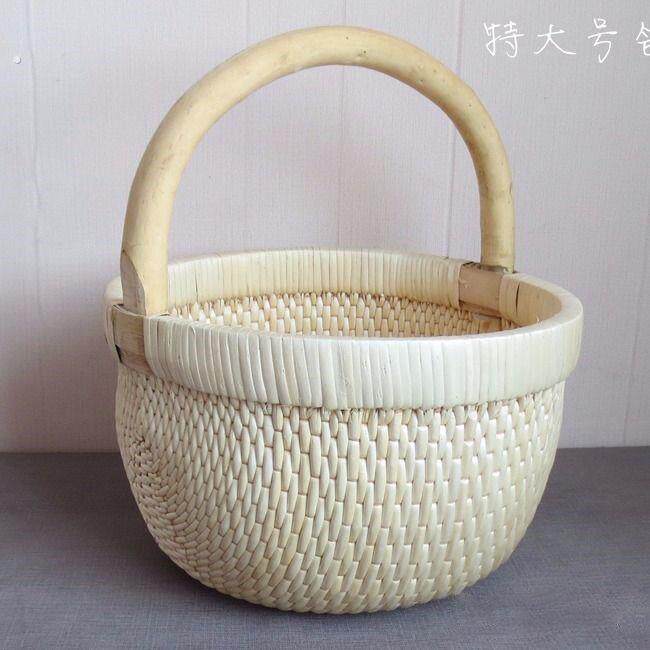 藤编柳编提篮收纳筐笆斗小斗手工八斗筐垸子巴斗伴手礼品篮子