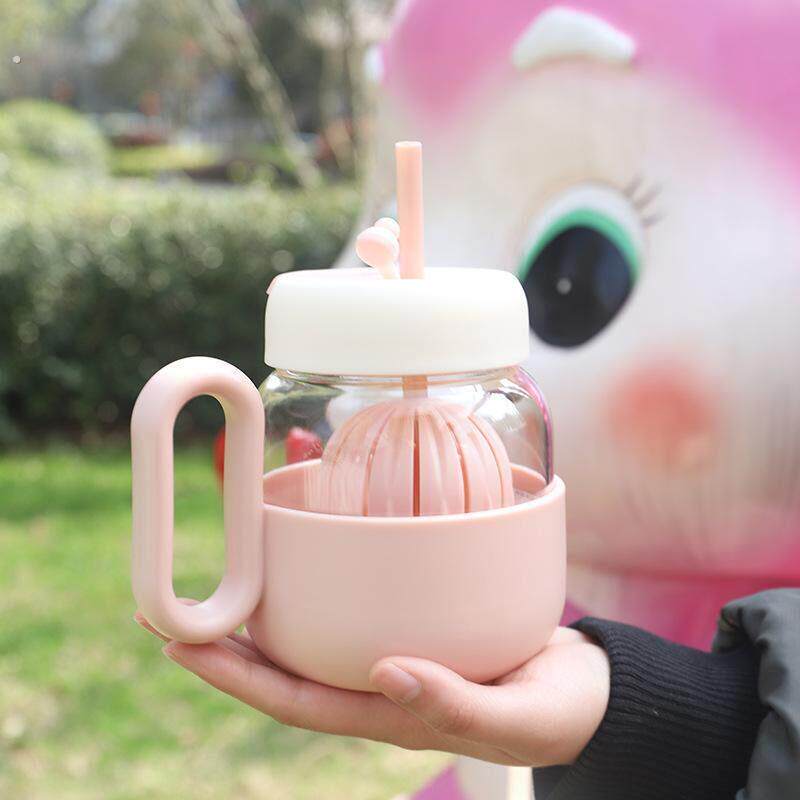 玻璃吸管杯女2025新款耐高温夏天办公室泡茶水杯高颜值大容量水壶