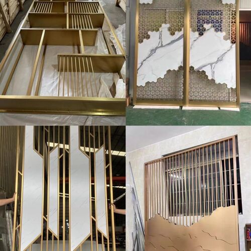 不锈钢金属制品异形加工镀色屏风酒柜线条门套弧形加工门头制作