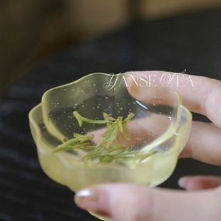 彦色美器气泡款高足琉璃品茗杯加厚清茶杯 容量70