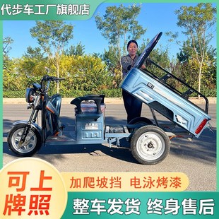 国标电动三轮车拉货农用电瓶车家用山区专用三轮电动车摆摊三蹦子