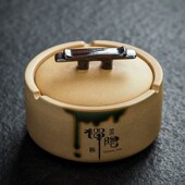 陶瓷烟灰缸家用办公室客厅茶几烟缸中式 复古大小号多功能烟缸 个性