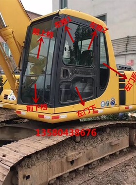 挖掘机配件小松PC60/100/120/200-6前档后档左右门窗上下挡风玻璃