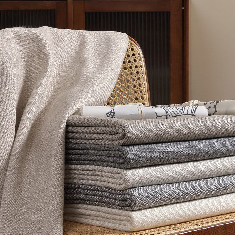 67加厚麻布粗做沙发布料细麻棉麻面料硬包软包抱枕坐垫高档套定做