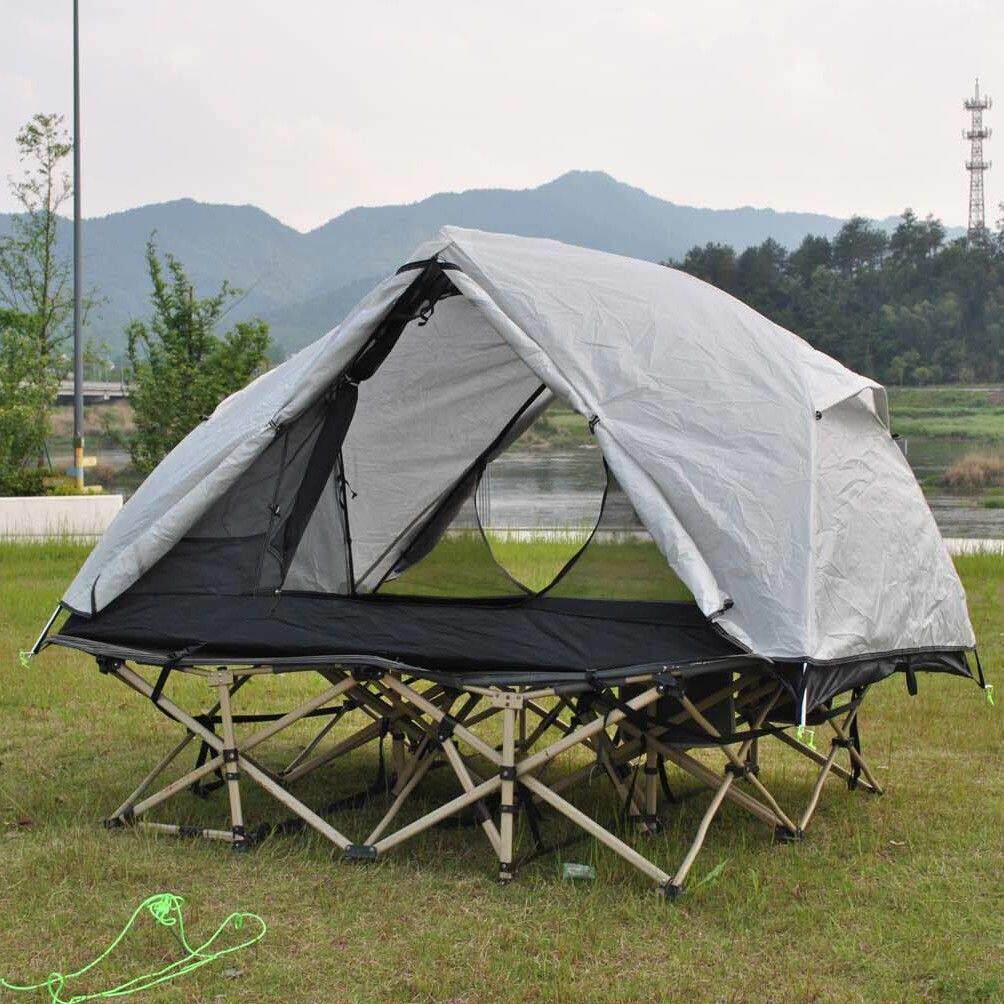 双人帐户外登山露营帐篷离地落地二合一两用帐篷防雨防晒防蚊防潮