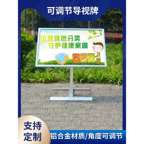 可调节导视牌落地式指示牌楼层导向牌商场平图索引台引导牌立牌