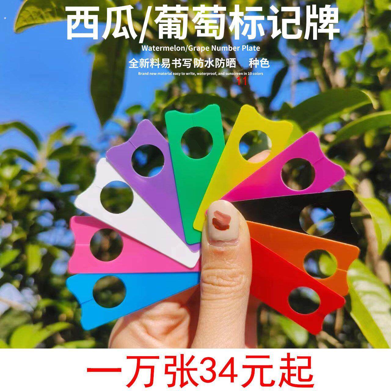 环保葡萄记号牌西瓜标记卡新款塑料塑料果树防水彩色