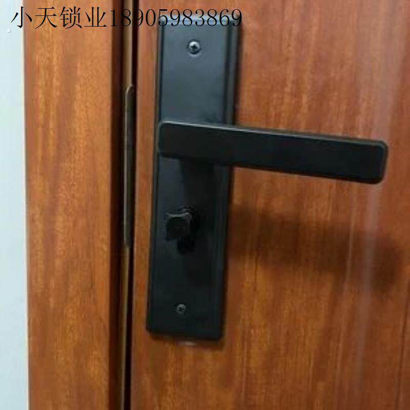 门把手把手静音锁锁门锁具家用通用型门锁实木黑色卧室房门锁室.