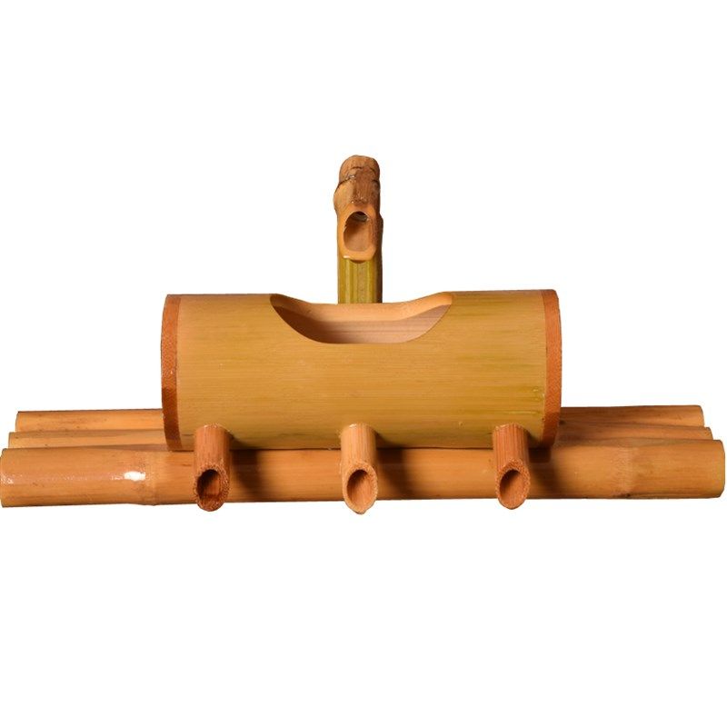 鱼缸过滤器竹子循环流水制氧客厅养鱼水缸池造景陶瓷流水生财摆件