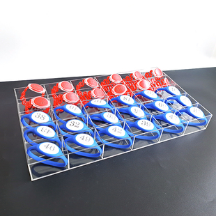 钥匙盒卡片收纳盒托盘展示盒子亚克力桌面杂物房卡整理储物盒透明